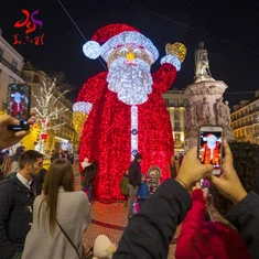 Figurita de Nadal il·luminada Corda de llums LED brillant decoració en forma de Pare Noel