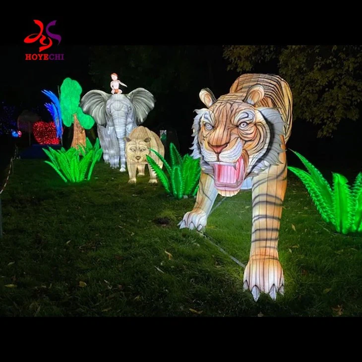 2025 Nice Chinese New Year Animal Lanterns Cloth Wire Handicraft Chinese Artificial Lantern Outdoor For Holiday Display