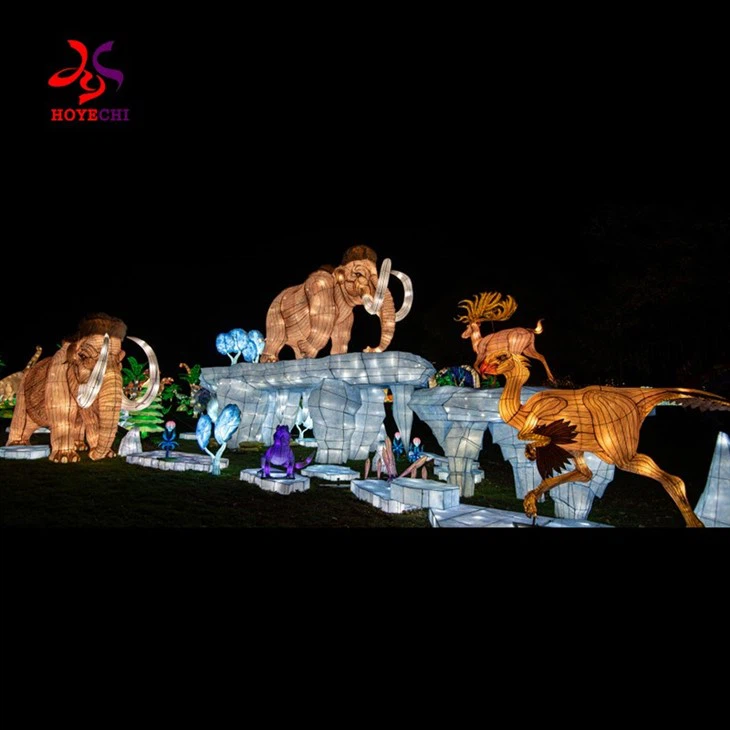 2025 Nice Chinese New Year Animal Lanterns Cloth Wire Handicraft Chinese Artificial Lantern Outdoor For Holiday Display