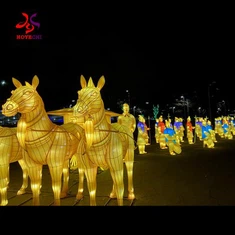 Decoració de llanternes del festival d'Any Nou xinès amb llums per a la decoració del parc temàtic del zoo